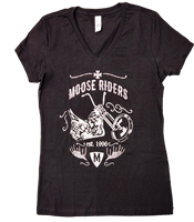 C562 Moose Rider Rhinestone VNeck Shirt copy